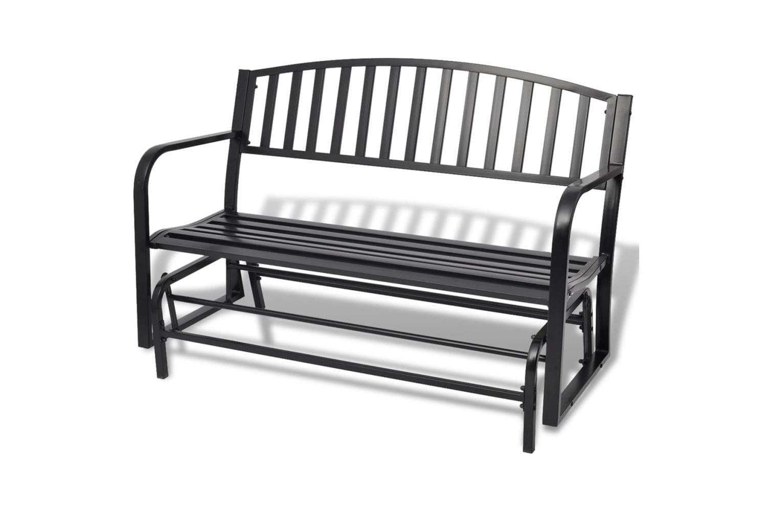 vidaXL Swing Bench Black Steel