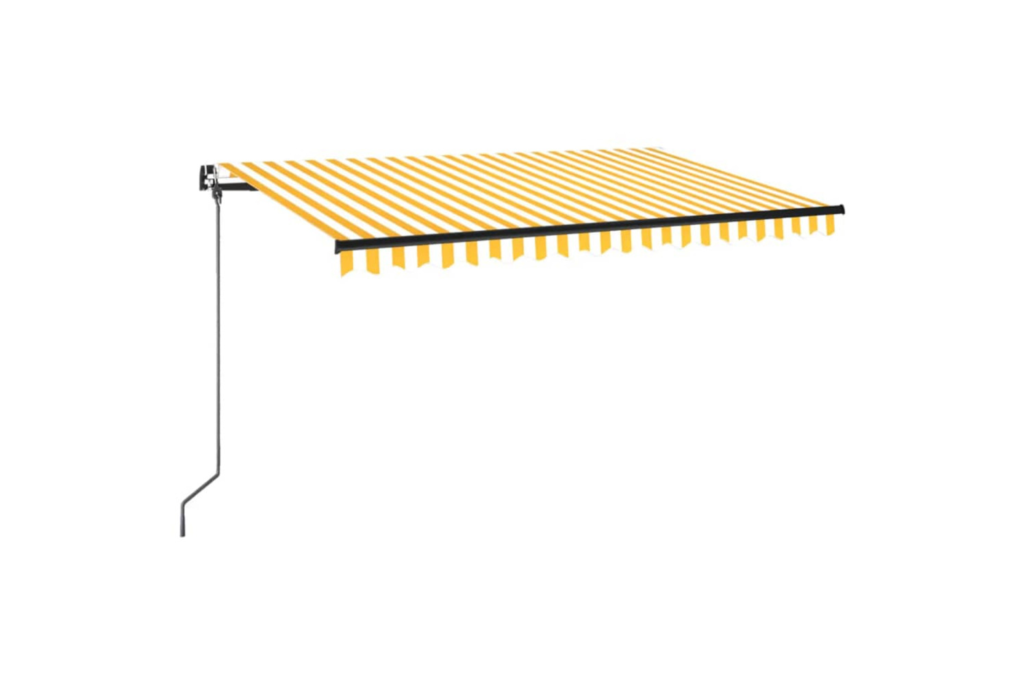 vidaXL 3069183 Manual Retractable Awning With Led 400x350cm Yellow And White
