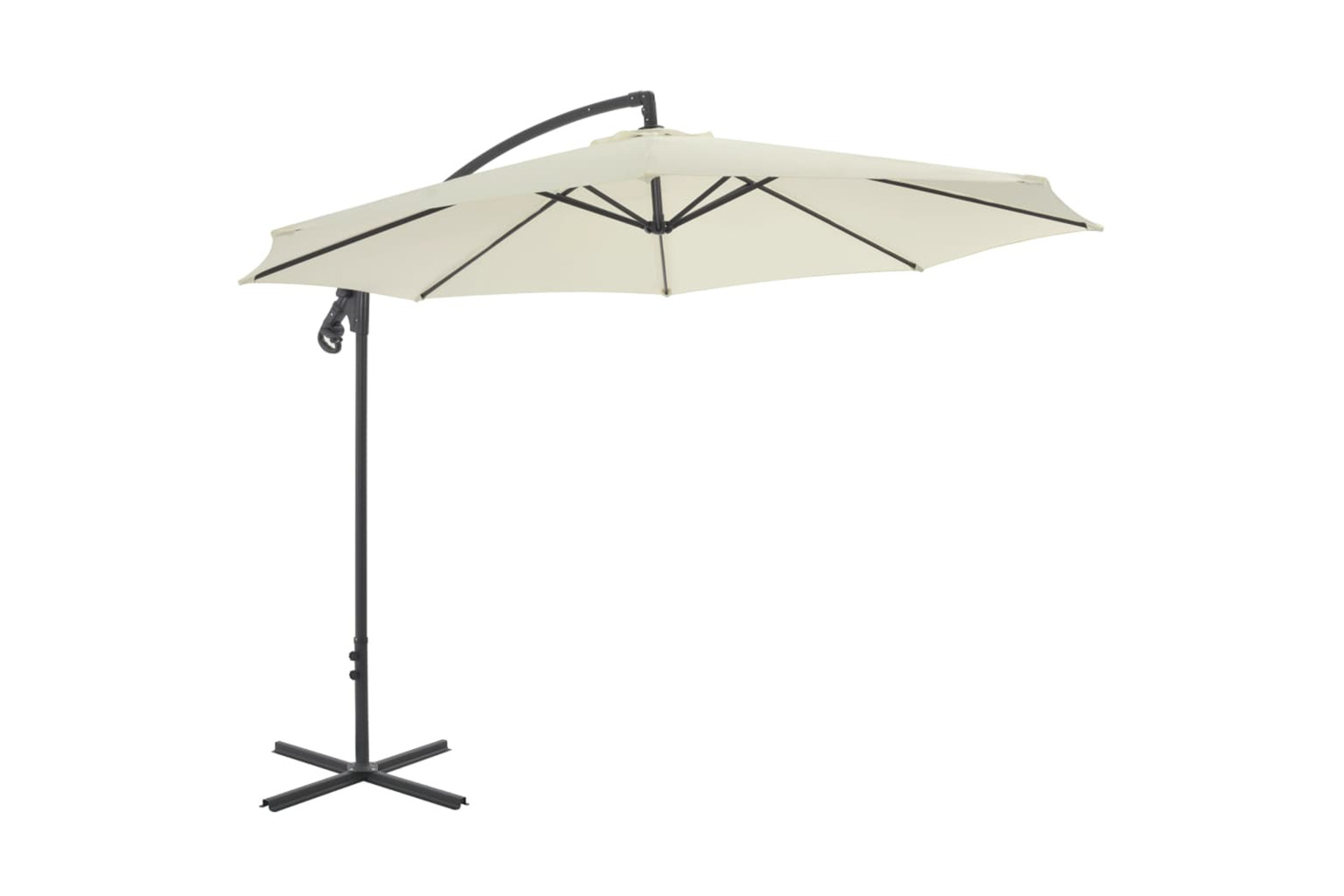 vidaXL 44874 Cantilever Umbrella With Steel Pole 300cm Sand