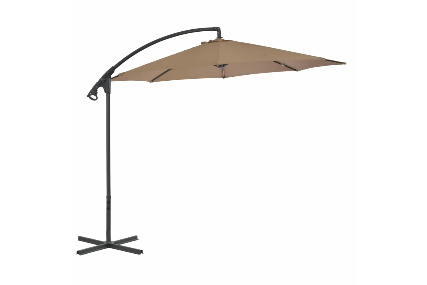 vidaXL 44876 Cantilever Umbrella With Steel Pole 300cm Taupe