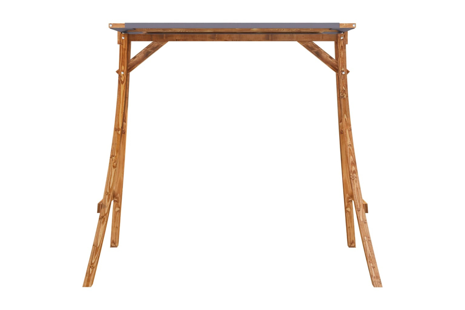 vidaXL 313936 Swing Frame With Anthracite Roof Bent Wood With Teak Finish