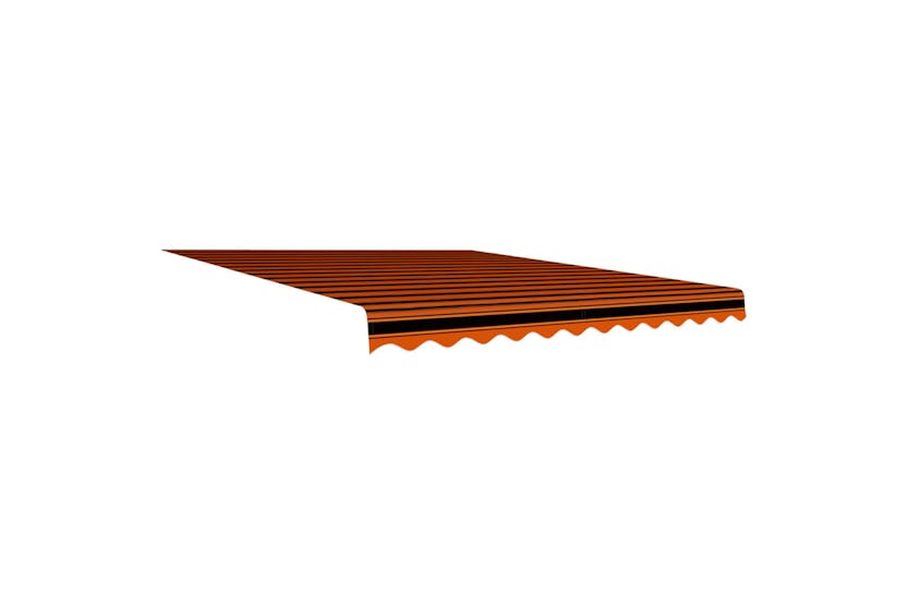 Vidaxl Awning Top Sunshade Canvas Orange And Brown 350x250 Cm