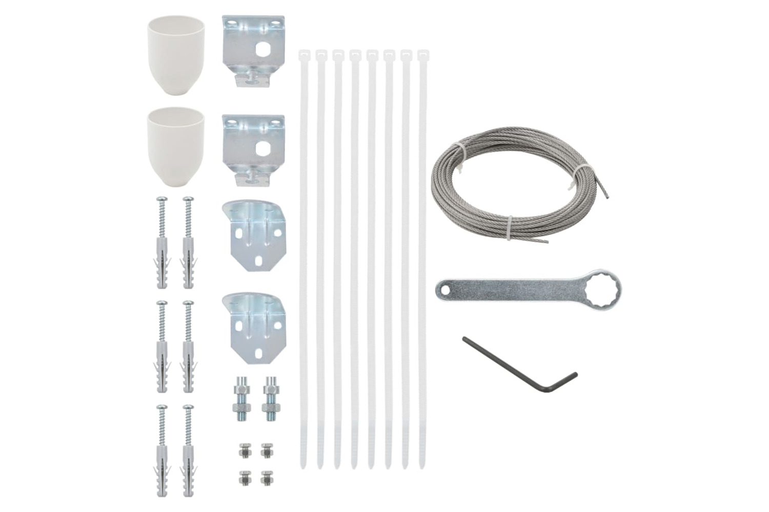 vidaXL 44744 29 Piece Balcony Screen Accessory Set