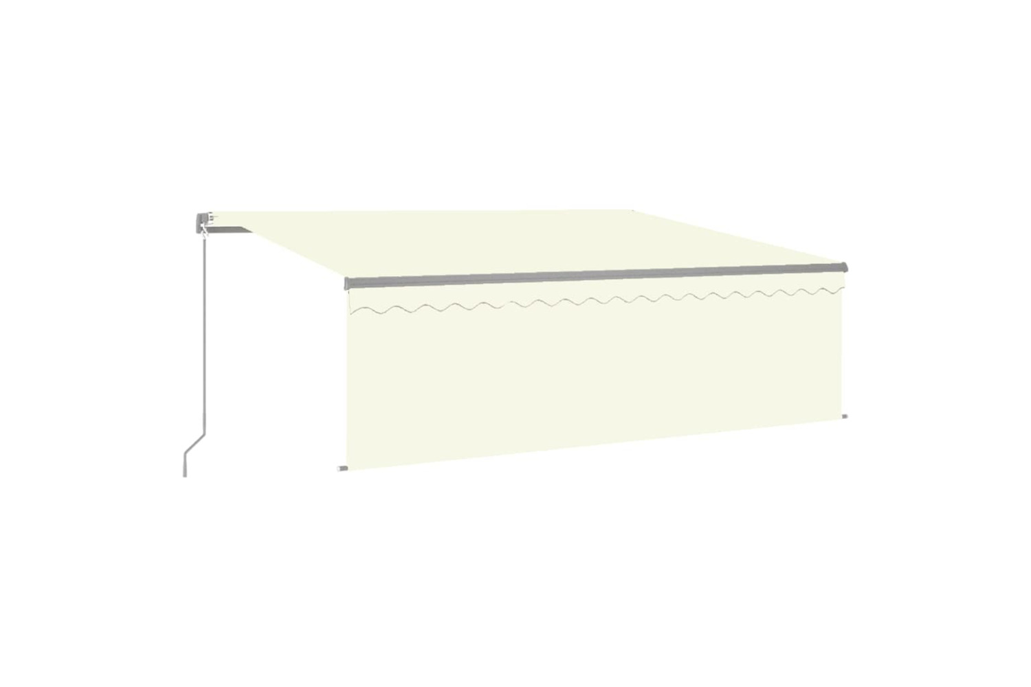 vidaXL 3069417 Manual Retractable Awning With Blind 4x3m Cream