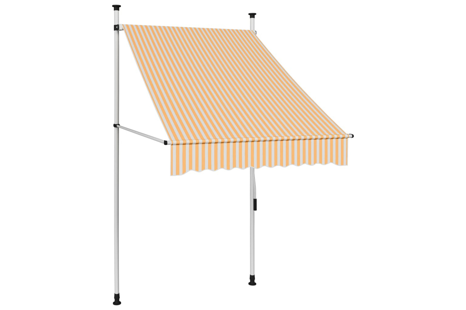 vidaXL 145831 Manual Retractable Awning 100cm Orange And White Stripes