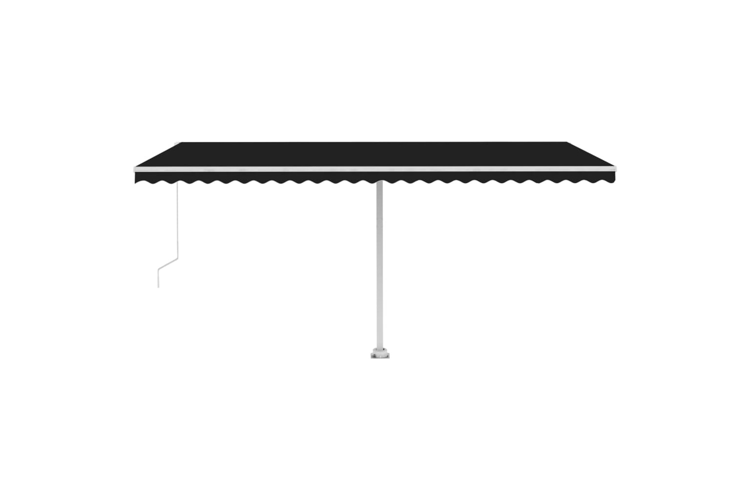 vidaXL 3069659 Freestanding Manual Retractable Awning 500x350cm Anthracite