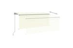 Vidaxl 3069402 Manual Retractable Awning With Blind&led 3.5x2.5m Cream