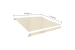 Vidaxl 141014 Awning Top Sunshade Canvas Cream 4 X 3 M