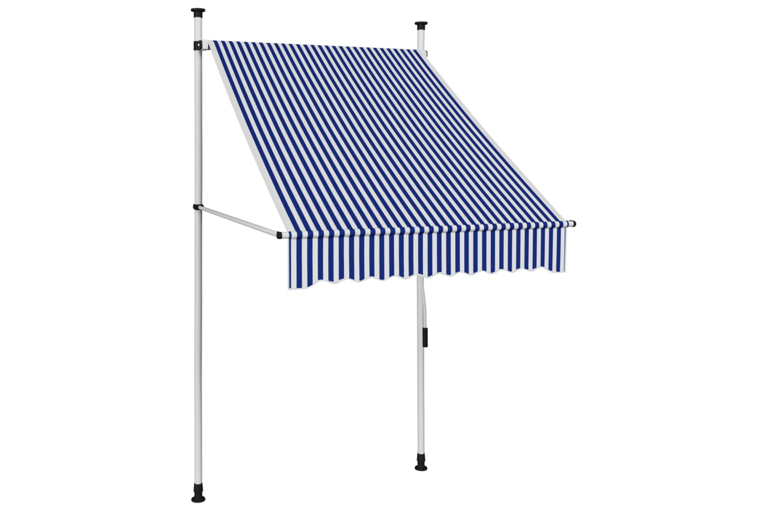vidaXL 145829 Manual Retractable Awning 100cm Blue And White Stripes