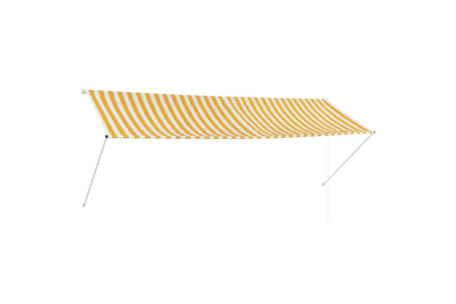 Vidaxl 143756 Retractable Awning 350x150 Cm Yellow And White