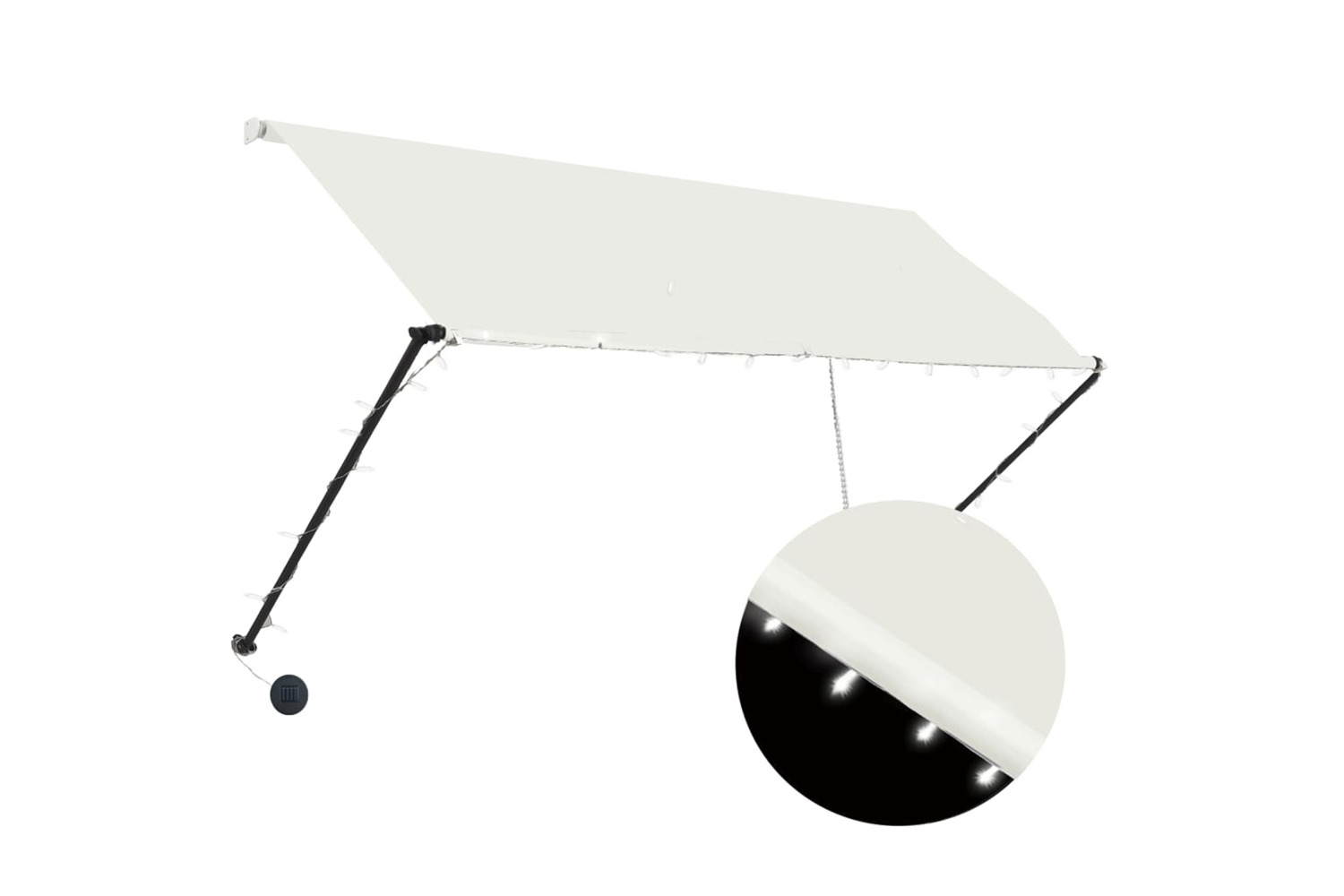 vidaXL 145924 Retractable Awning With Led 250x150cm Cream