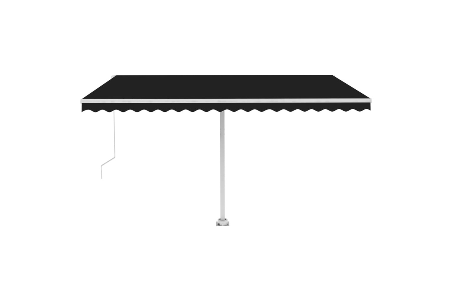 vidaXL 3069619 Freestanding Manual Retractable Awning 400x350cm Anthracite