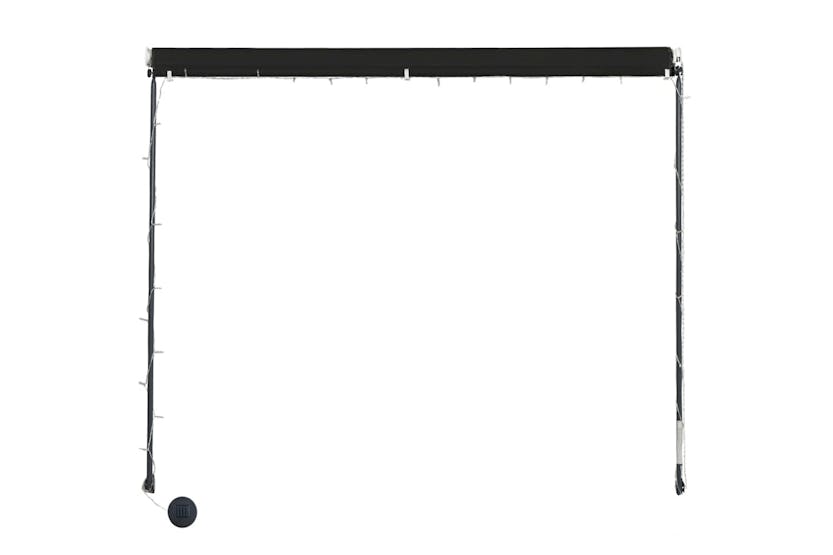 Vidaxl 145915 Retractable Awning With Led 150x150 Cm Anthracite