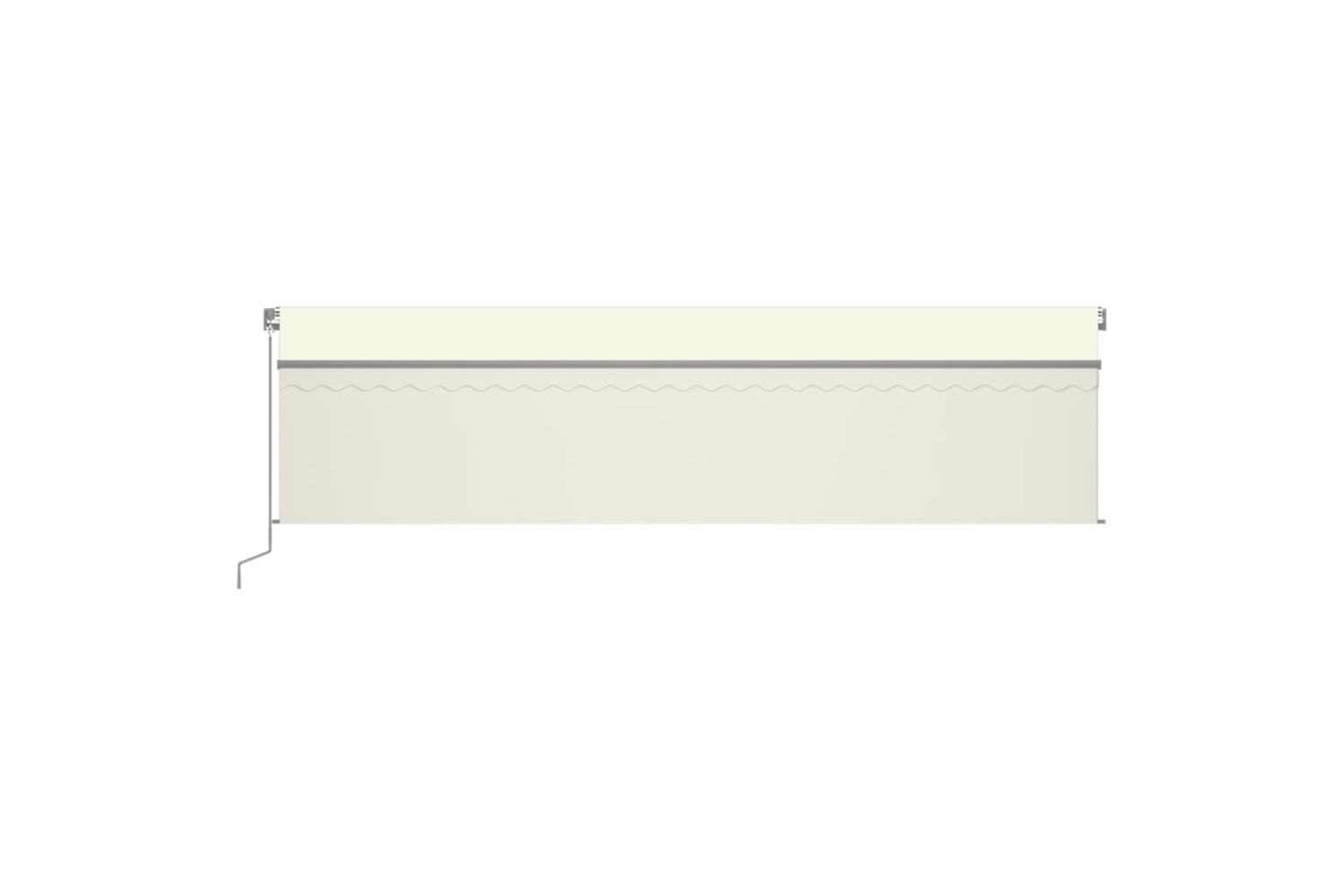 vidaXL 3069477 Manual Retractable Awning With Blind 6x3m Cream
