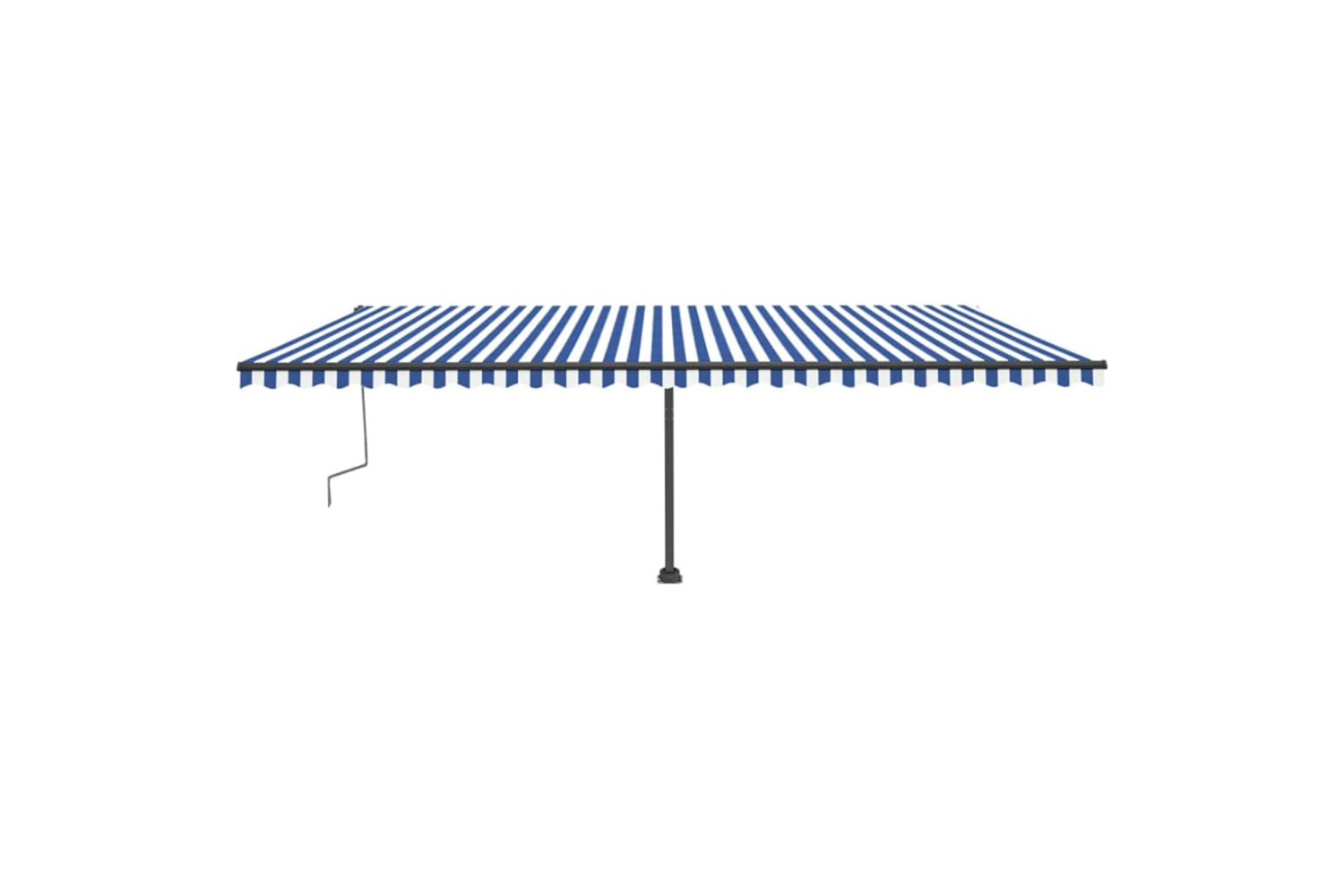 vidaXL 3069801 Manual Retractable Awning With Led 600x300cm Blue And White