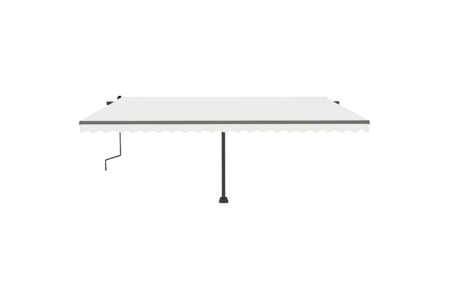 vidaXL 3069777 Freestanding Manual Retractable Awning 500x300cm Cream