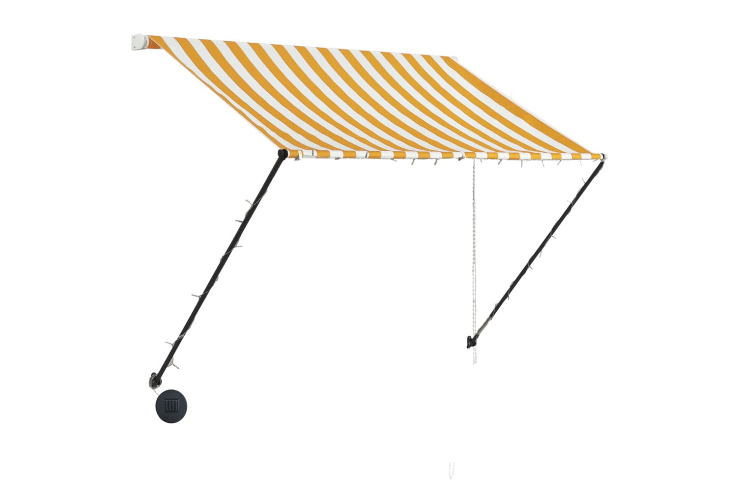 vidaXL 145908 Retractable Awning With Led 150x150cm Yellow And White