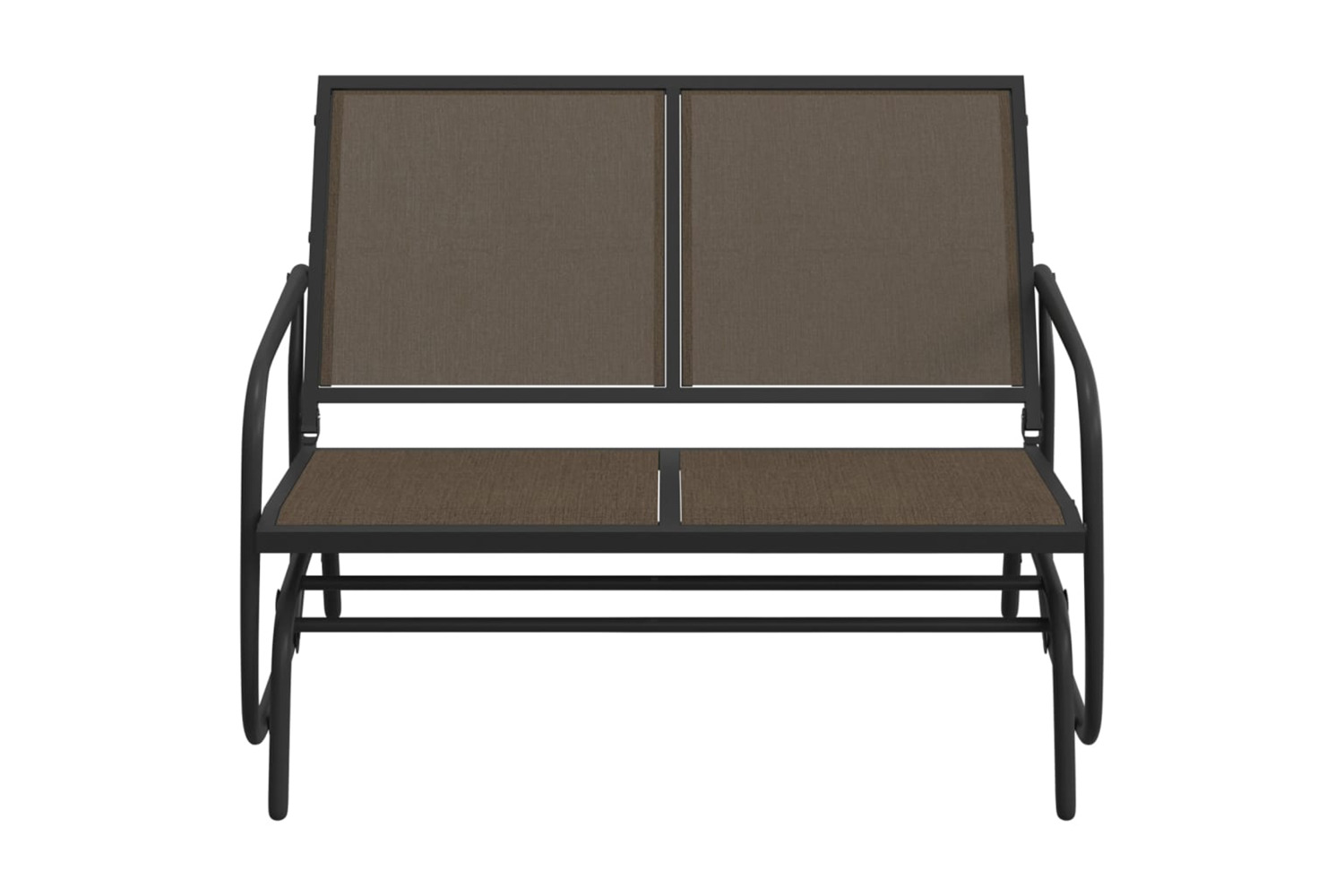 vidaXL 362709 Garden Glider Bench Brown120.5x76x86.5cm Textilene&steel