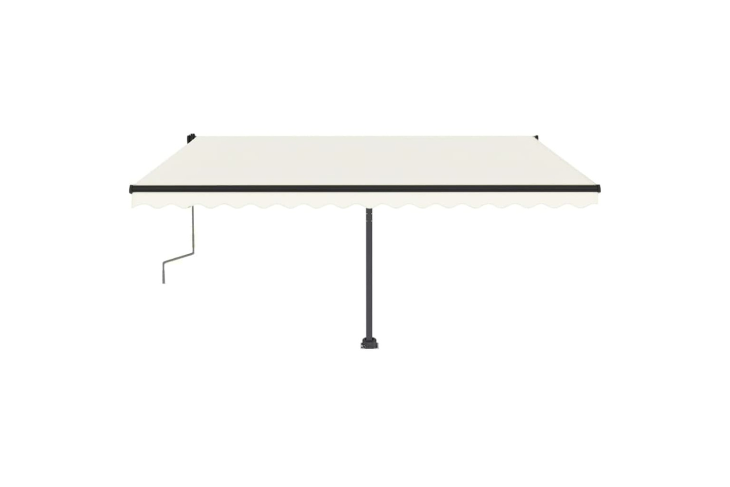 vidaXL 3069817 Freestanding Manual Retractable Awning 400x350cm Cream