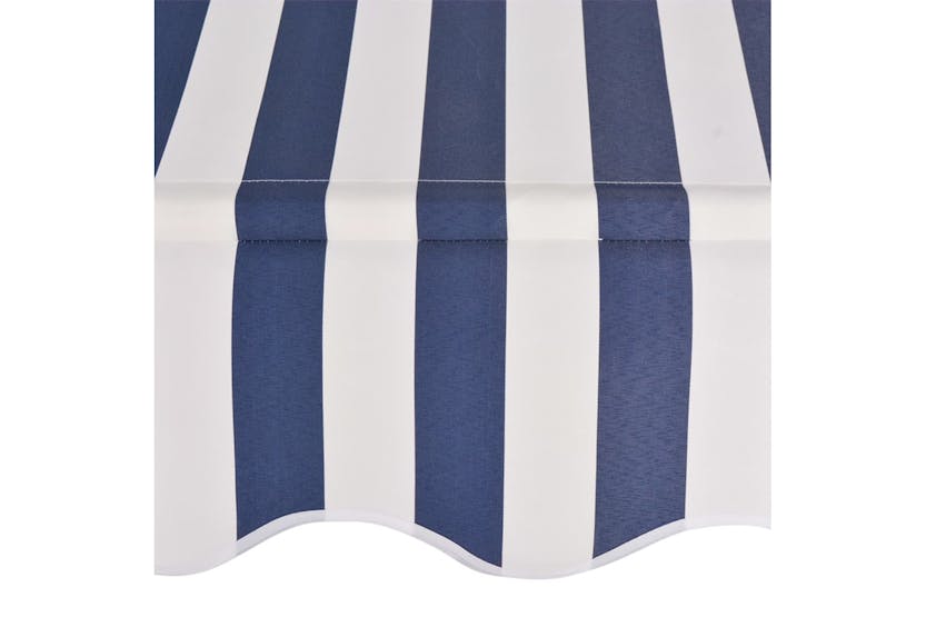 Vidaxl 43224 Manual Retractable Awning 400 Cm Blue And White Stripes