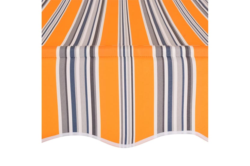 Vidaxl 145830 Manual Retractable Awning 100 Cm Yellow And Blue Stripes