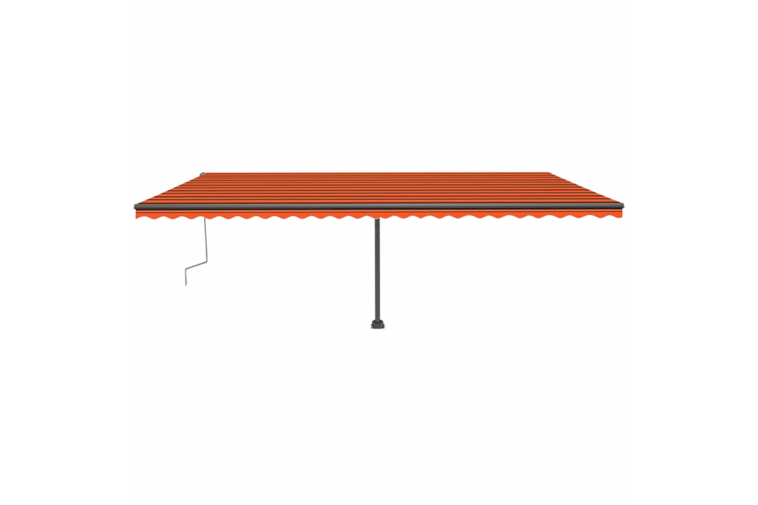 vidaXL 3069805 Manual Retractable Awning With Led 600x300cm Orange And Brown
