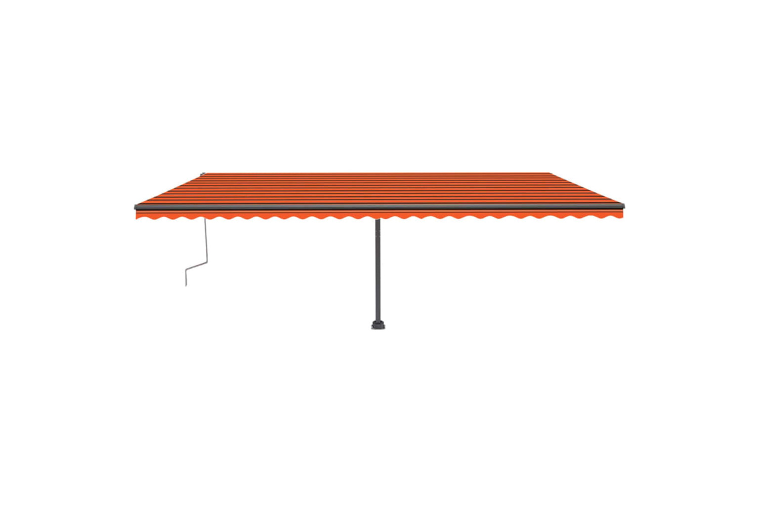vidaXL 3069800 Freestanding Manual Retractable Awning 600x300cm Orange/brown