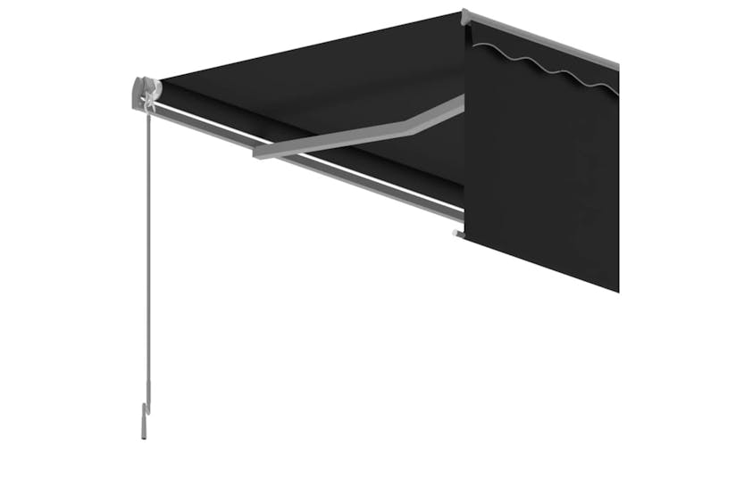 Vidaxl 3069479 Manual Retractable Awning With Blind 6x3m Anthracite