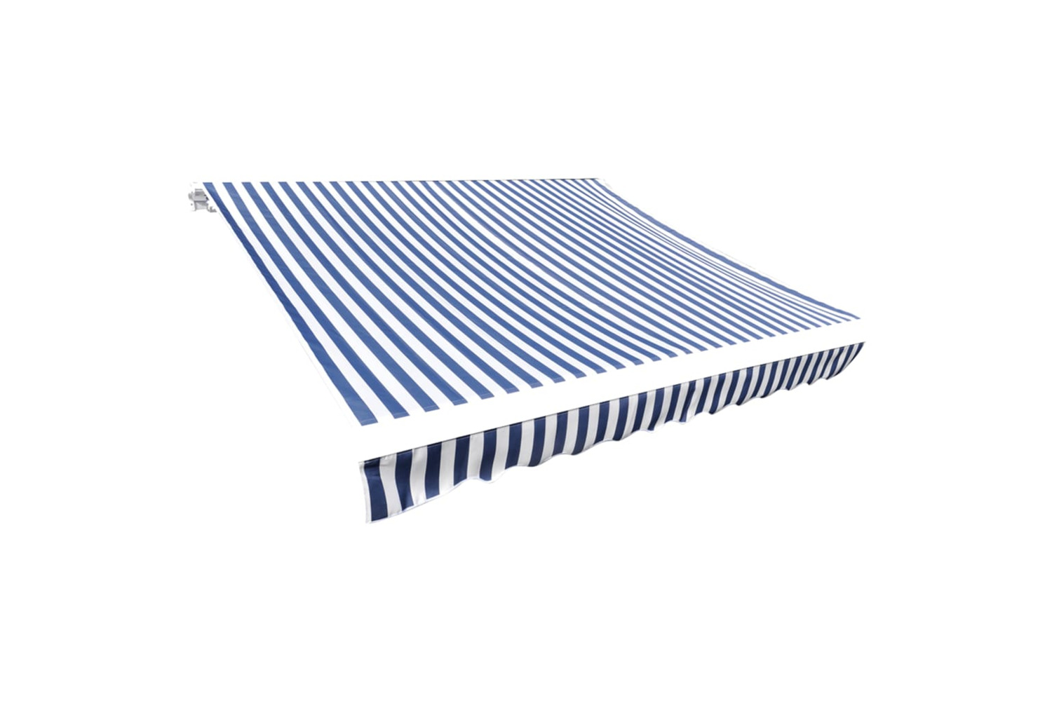 vidaXL 143701 Awning Top Sunshade Canvas Blue & White 500x300cm