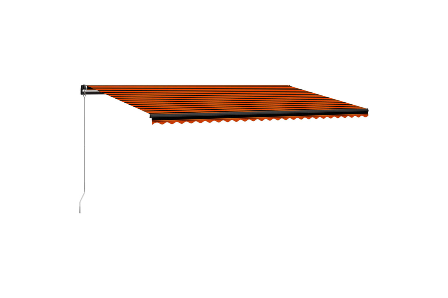 Vidaxl Manual Retractable Awning 600x300 Cm Orange And Brown