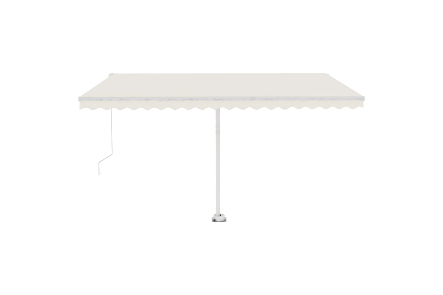 vidaXL 3069622 Manual Retractable Awning With Led 400x350cm Cream