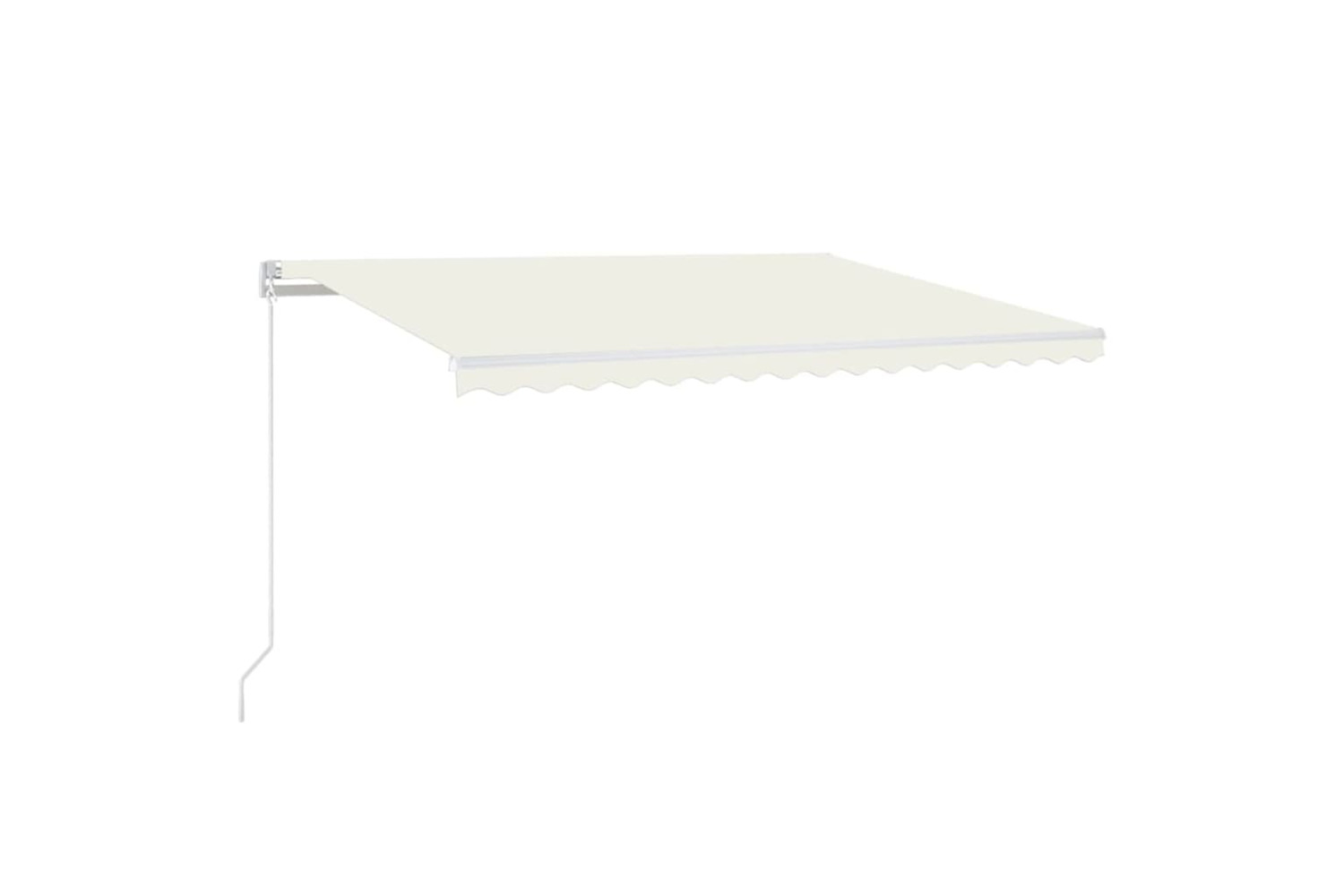 vidaXL 3068982 Manual Retractable Awning With Led 400x350cm Cream