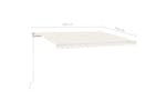 Vidaxl 3068977 Manual Retractable Awning 400x350 Cm Cream