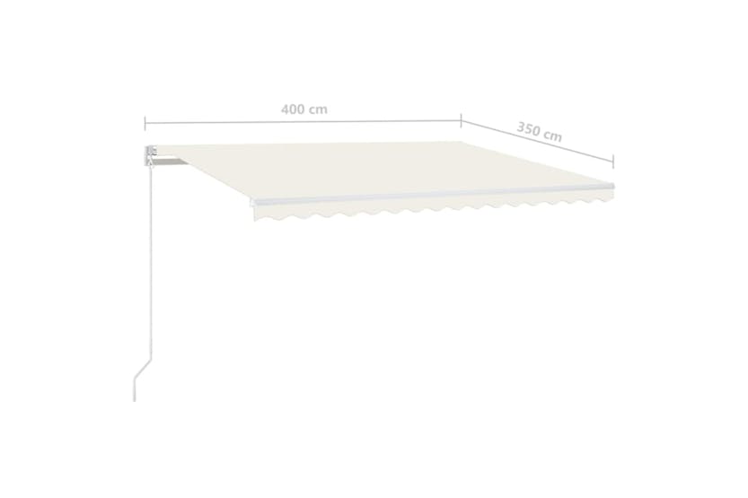 Vidaxl 3068977 Manual Retractable Awning 400x350 Cm Cream