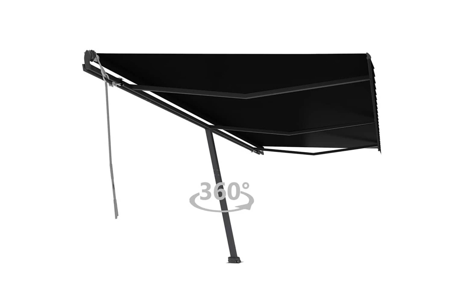 Vidaxl Freestanding Manual Retractable Awning 600x300 Cm Anthracite