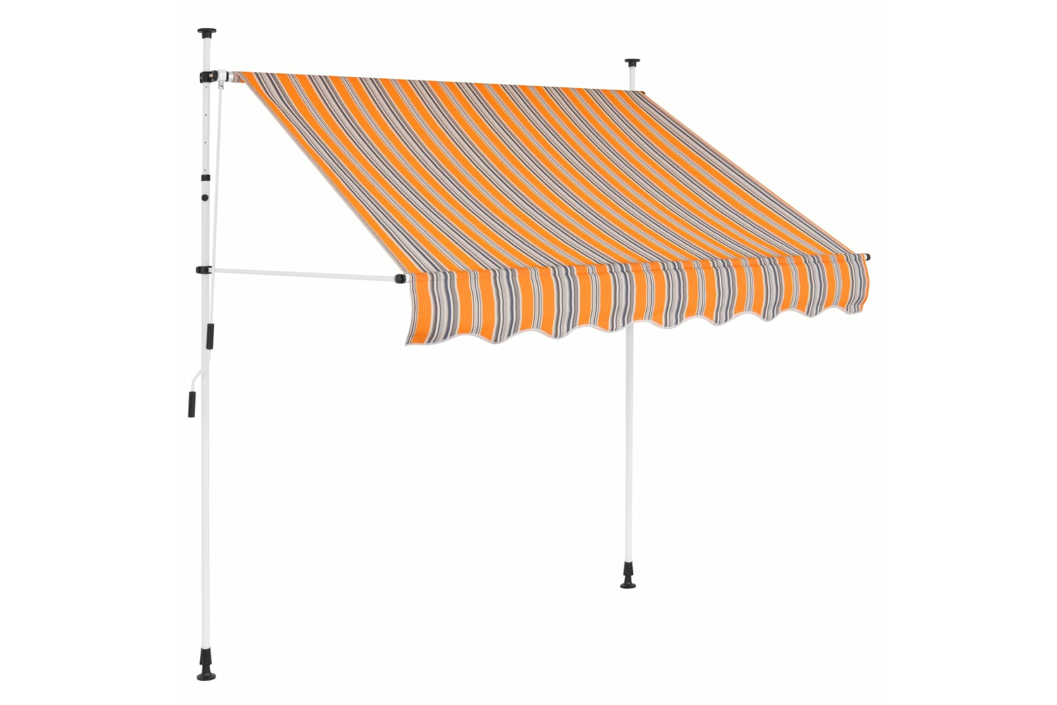 vidaXL 145830 Manual Retractable Awning 100cm Yellow And Blue Stripes