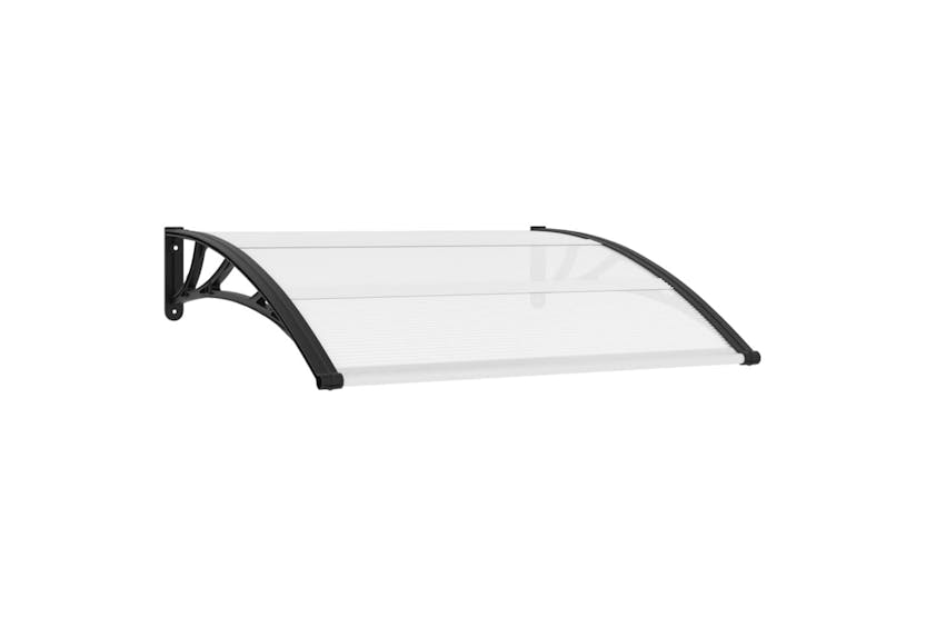 Vidaxl 144813 Door Canopy Black And Transparent 120x80 Cm Pc