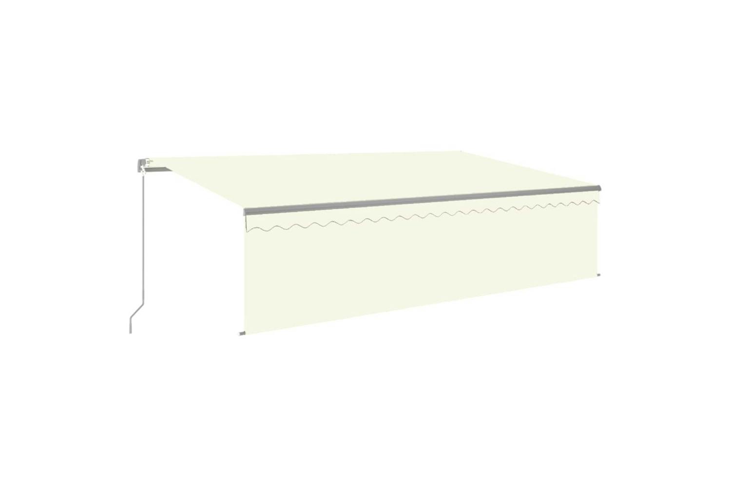 Vidaxl 3069458 Manual Retractable Awning With Blind 5x3m Yellow&white