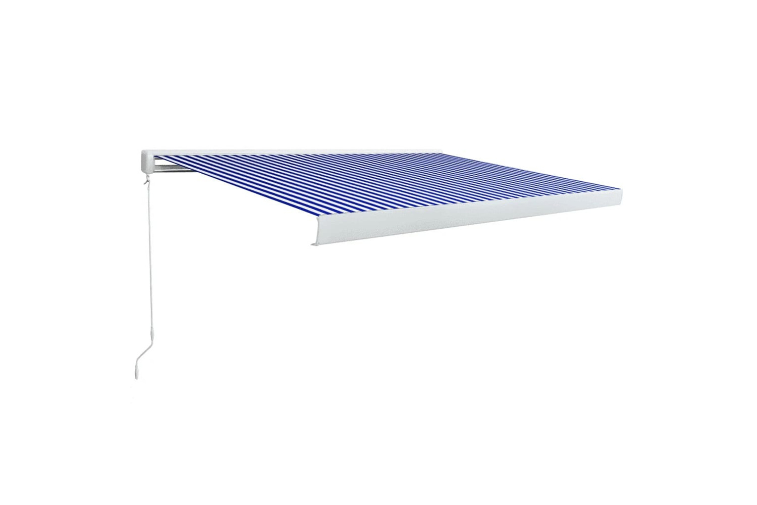 vidaXL 3052668 Manual Cassette Awning 300x250cm Blue And White