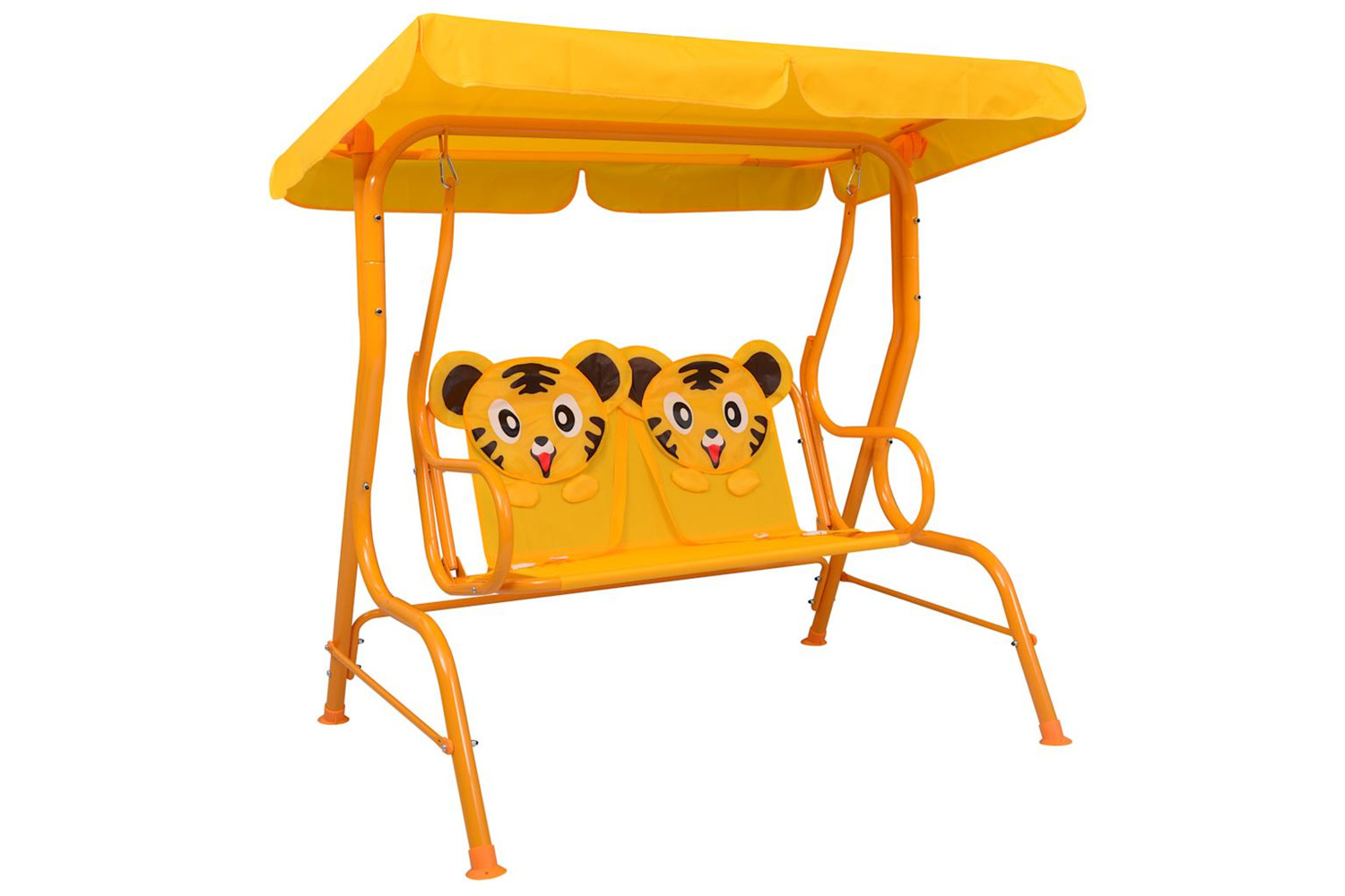 Vidaxl Kids Swing Bench Yellow 115x75x110 Cm Fabric