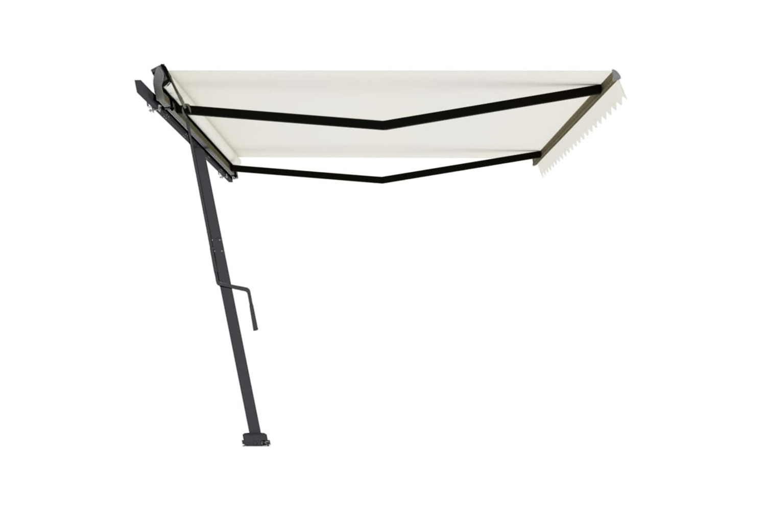vidaXL 3069857 Freestanding Manual Retractable Awning 500x350cm Cream