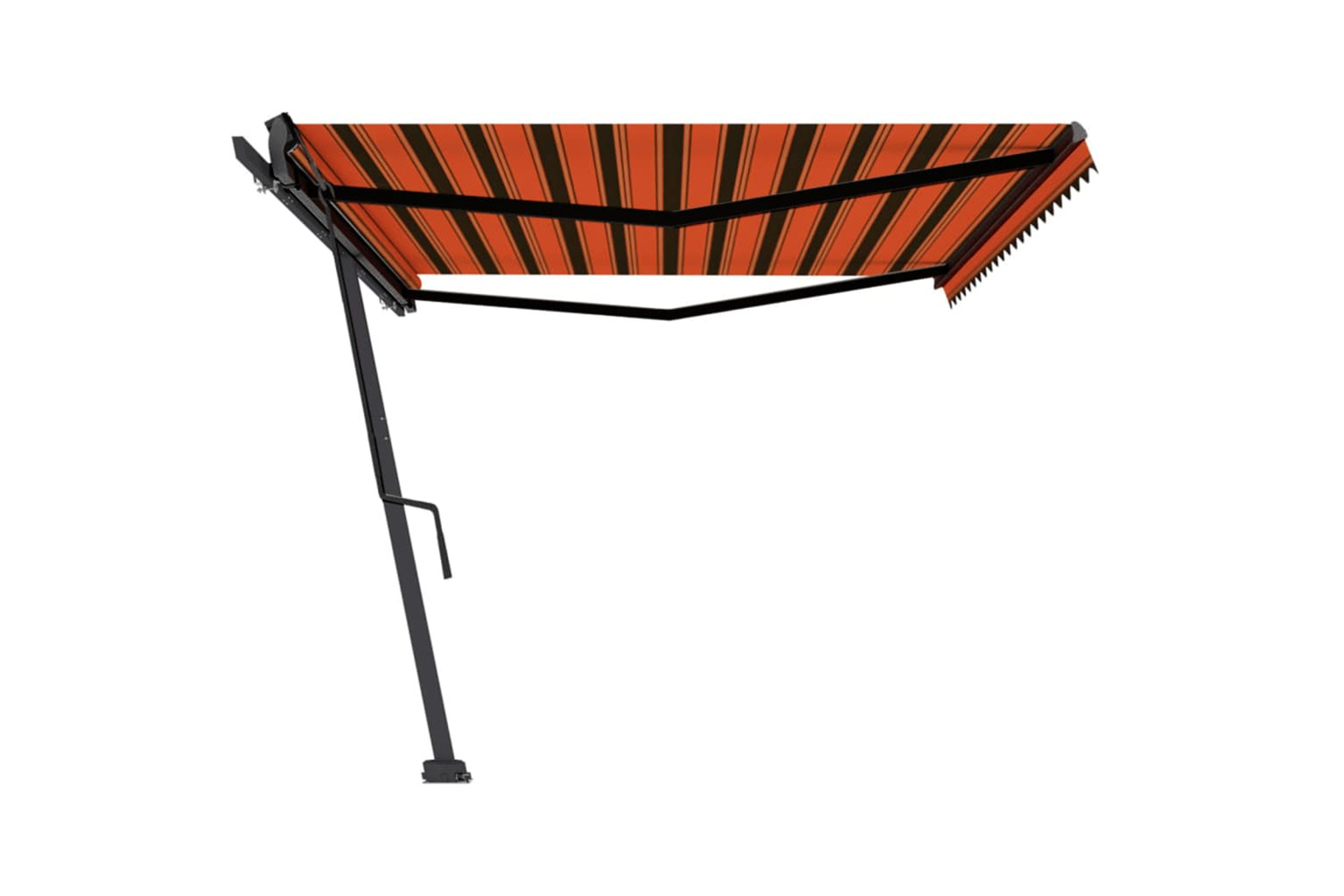 vidaXL 3069860 Freestanding Manual Retractable Awning 500x350cm Orange/brown