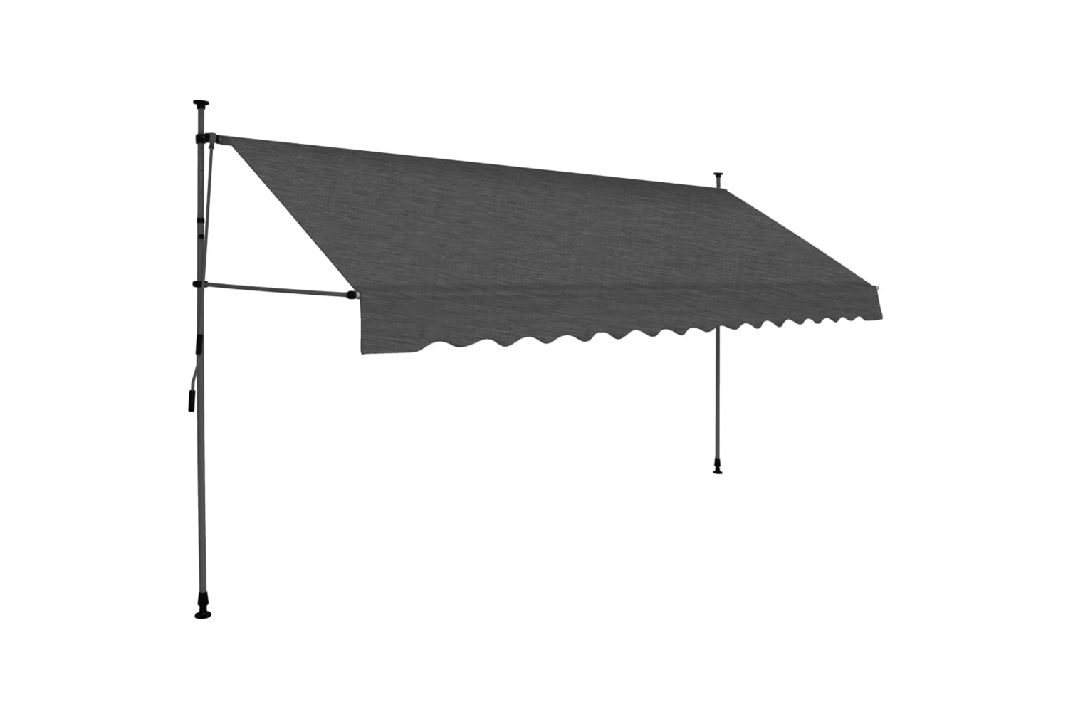 vidaXL 145867 Manual Retractable Awning With Led 350cm Anthracite