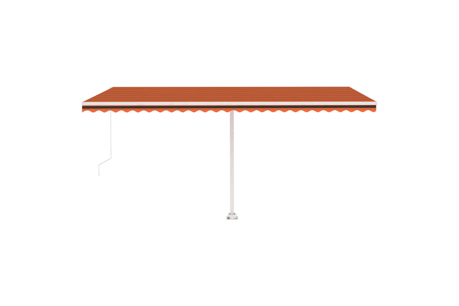 vidaXL 3069660 Freestanding Manual Retractable Awning 500x350cm Orange/brown