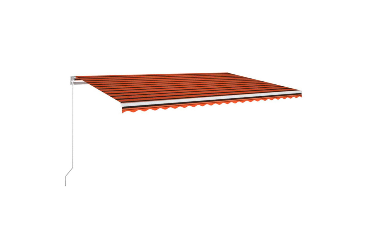 vidaXL 3069020 Manual Retractable Awning 500x350cm Orange And Brown