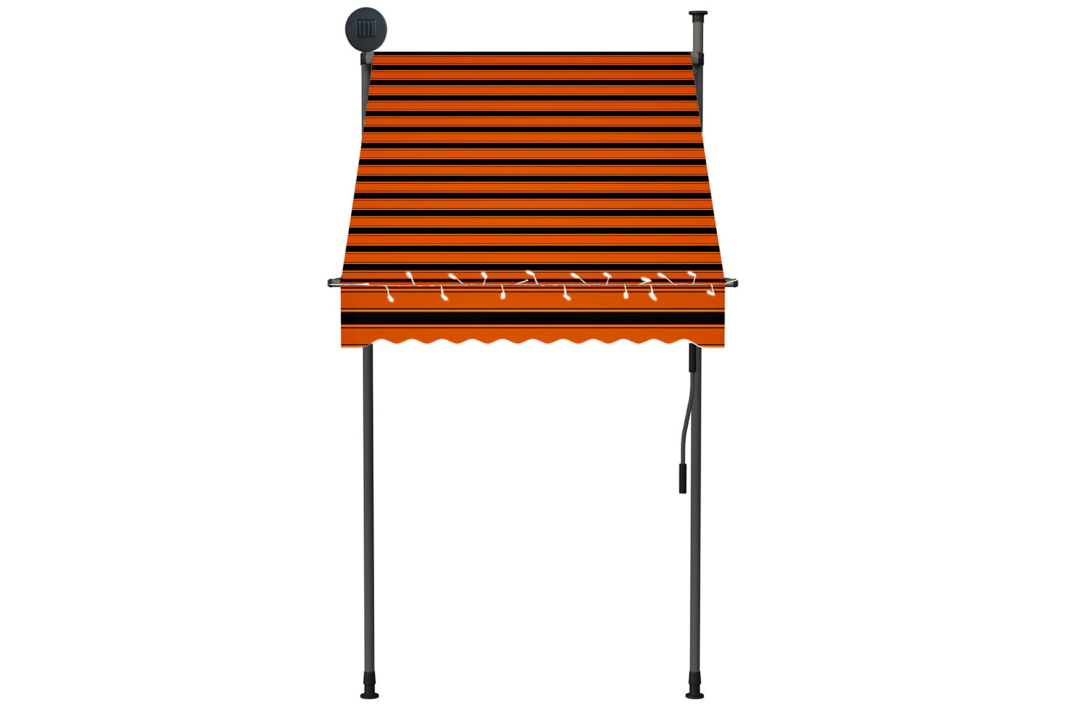 vidaXL 145876 Manual Retractable Awning With Led 100cm Orange And Brown