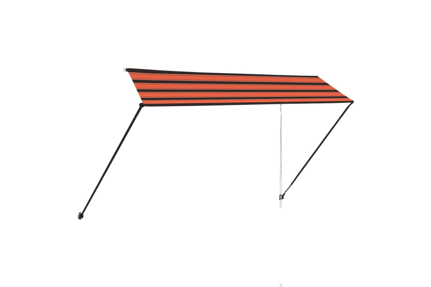 vidaXL 145933 Retractable Awning With Led 350x150cm Orange And Brown