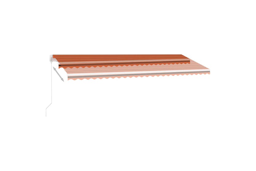 Vidaxl 3069660 Freestanding Manual Retractable Awning 500x350 Cm Orange/brown
