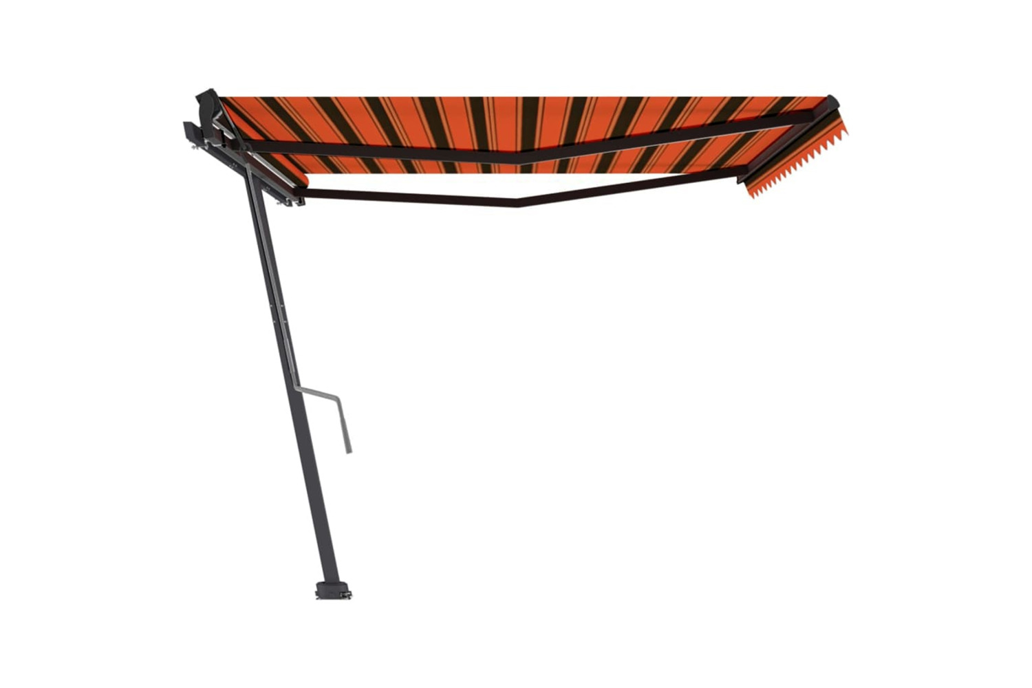 vidaXL 3069840 Freestanding Manual Retractable Awning 450x350cm Orange/brown