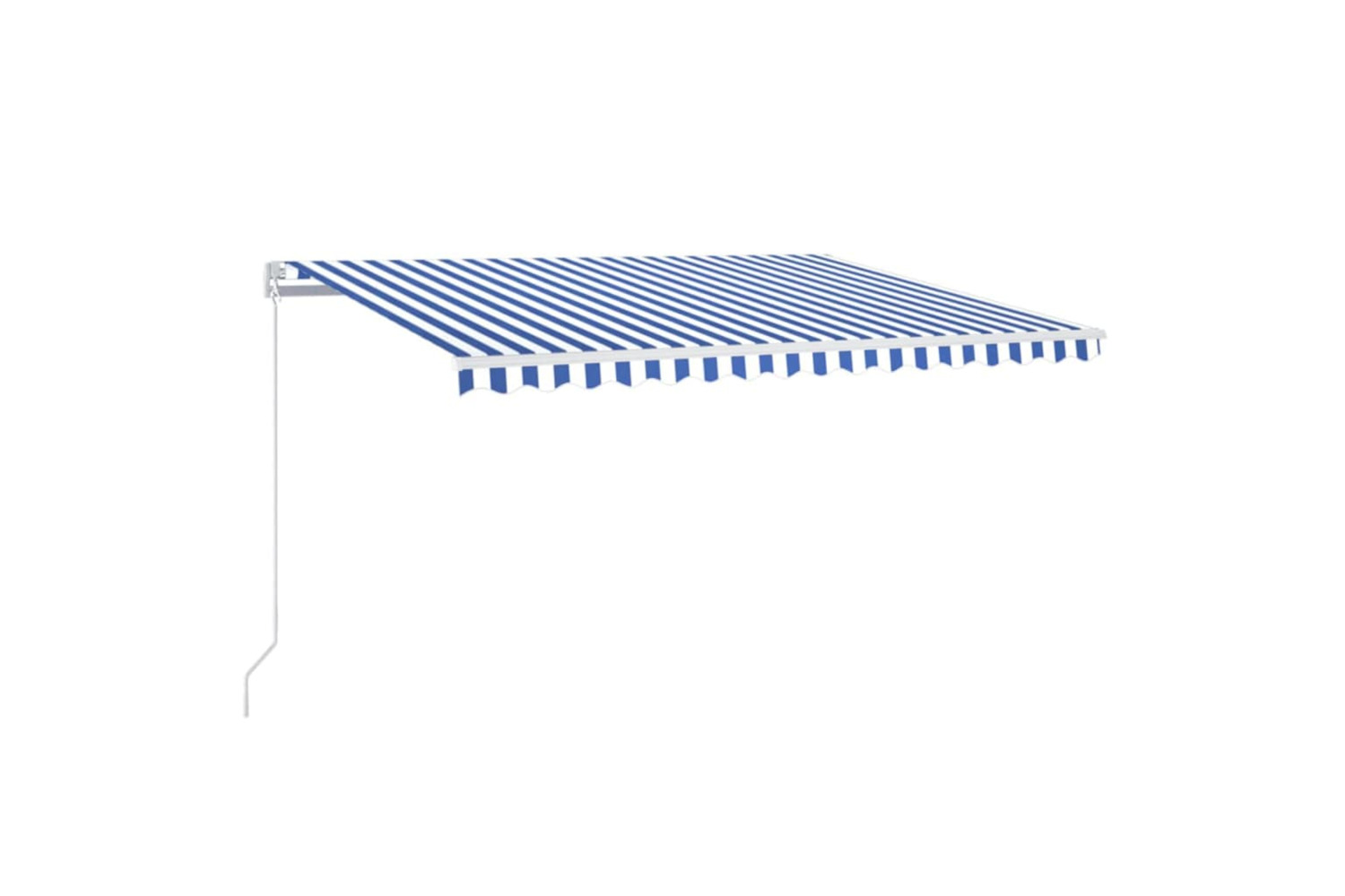 vidaXL 3068976 Manual Retractable Awning 400x350cm Blue And White
